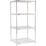Nexel® Chrome Wire Shelving Starter - 36"W x 30"D x 74"H