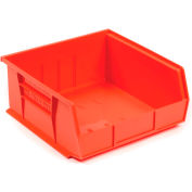Akro-Mils® AkroBin® Plastic Stack & Hang Bin, 11"W x 10-7/8"D x 5"H, Red - Pkg Qty 6