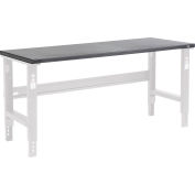 Global Industrial 72"W x 30"D x 1-3/4"H Steel Square Edge Workbench Top - 12 Gauge Steel Black