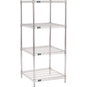 Nexel® Chrome Wire Shelving Starter - 24"W x 24"D x 54"H