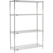 Nexel® Chrome Wire Shelving Starter - 54"W x 18"D x 86"H