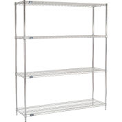 Nexel® Chrome Wire Shelving Starter - 72"W x 18"D x 86"H