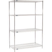 Nexel® Chrome Wire Shelving Starter - 48"W x 24"D x 74"H