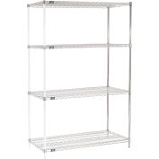 Nexel® Chrome Wire Shelving Add-On - 48"W x 24"D x 74"H