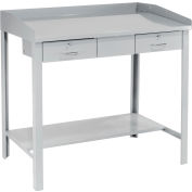 Global Industrial&#153; Extra-Wide Shop Desk W/ 2 Drawers, Sloped Surface, 48&quot;W x 30&quot;D, Gray