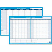AT-A-GLANCE® 30/60-Day Undated Horizontal Erasable Wall Planner, 36 x 24, White/Blue, - PM23328