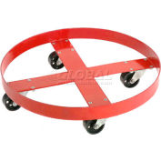 Global Industrial™ Drum Dolly for 30 Gallon Drum - Rubber Wheels 600 Lb. Capacity