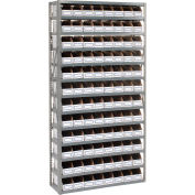 Global Industrial Steel Open Shelving with 96 Corrugated Shelf Bins 13 Shelves - 36x12x73