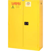 Global Industrial™ Flammable Cabinet, Self Close Double Door, 44 Gallon, 34"Wx18"Dx65"H