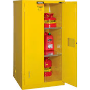 Global Industrial Flammable Cabinet, Self Close Double Door, 60 Gallon, 34"Wx34"Dx65"H