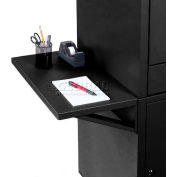 Global Industrial™ Set Of 2 Black Side Shelves For Security Audio Visual Cart