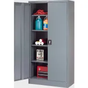 Plastic Storage Cabinet 36x22x72 - Light Gray