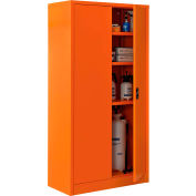 Global Industrial™ Emergency Preparedness Cabinet, 36"Wx18"Dx72"H, Orange, Unassembled