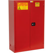 Global Industrial Paint & Ink Storage Cabinet, Manual Close DBL Door 72 Gallon, 43"Wx18"Dx65"H