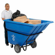 Global Industrial™ Heavy Duty Blue Recycling Tilt Truck 1 Cubic Yard and 1250 lb. Capacity