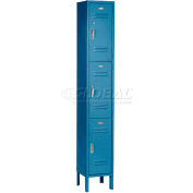 Paramount® Locker 3 Tier 12 X 15 X 24 3 Door Ready To Assemble Blue