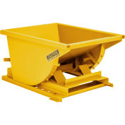 Global Industrial Medium Duty Self Dumping Forklift Hopper, 1 Cu. Yd., 4000 Lbs, Yellow
