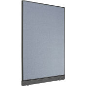 Interion® Non-Electric Office Partition Panel with Raceway, 48-1/4"W x 64"H, Blue