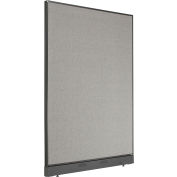Interion® Non-Electric Office Partition Panel with Raceway, 48-1/4"W x 64"H, Gray