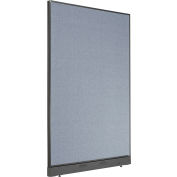 Interion® Non-Electric Office Partition Panel with Raceway, 48-1/4"W x 76"H, Blue