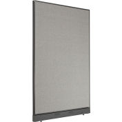 Interion® Non-Electric Office Partition Panel with Raceway, 48-1/4"W x 76"H, Gray