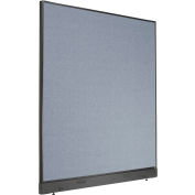 Interion® Office Partition Panel with Raceway, 60-1/4"W x 64"H, Blue
