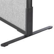 Interion® 8"H T-Leg Bracket for Office Partition Panels, Black (1 Pair)