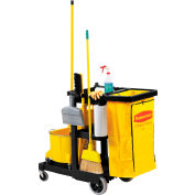 Rubbermaid® Janitor Cart Black with 25 Gallon Vinyl Bag 6173-88