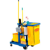 Rubbermaid® Janitor Cart Blue with 25 Gallon Vinyl Bag 6173-88