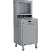 Global Industrial™ Mobile Security LCD Computer Cabinet Enclosure, Dark Gray, Assembled