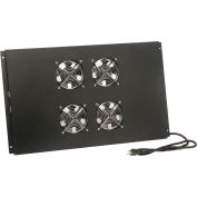 Global Industrial Fan Assembly Kit (4 Fans Included), 2200 CFM, Black