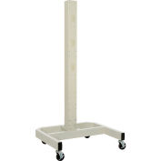 Global Industrial™ 78"H Mobile Post with Caster Base & Power Outlets - Beige