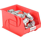 LEWISBins Plastic Stacking Bin PB1811-10 - 11"W x 18"D x 10"H, Red - Pkg Qty 4