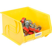 LEWISBins Plastic Stacking Bin PB1816-11 - 16-1/2"W x 18"D x 11"H, Yellow - Pkg Qty 3