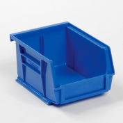Global Industrial Plastic Stack & Hang Bin, 4-1/8"W x 5-3/8"D x 3"H, Blue - Pkg Qty 24