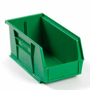 Global Industrial™ Plastic Stack & Hang Bin, 5-1/2"W x 10-7/8"D x 5"H, Green - Pkg Qty 12