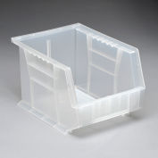 Global Industrial Plastic Stack & Hang Bin, 8-1/4"W x 10-3/4"D x 7"H, Clear - Pkg Qty 6