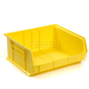 Global Industrial™ Plastic Stack & Hang Bin, 16-1/2"W x 14-3/4"D x 7"H, Yellow - Pkg Qty 6