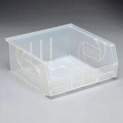 LEWISBins Plastic Stacking Bin PB1011-5CLEAR -11"W x 10-7/8"D x 5"H, Clear - Pkg Qty 6