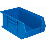 Global Industrial Plastic Stack & Hang Bin, 8-1/4"W x 13-5/8"D x 6"H, Blue - Pkg Qty 12