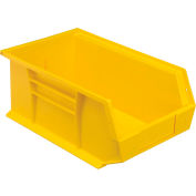 Global Industrial™ Plastic Stack & Hang Bin, 8-1/4"W x 13-5/8"D x 6"H, Yellow - Pkg Qty 12