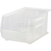 Plastic Stack & Hang Bin, 8-1/4"W x 13-5/8"D x 8"H, Clear - Pkg Qty 12