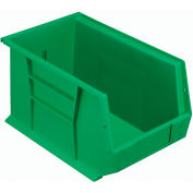 Plastic Stack & Hang Bin, 8-1/4"W x 13-5/8"D x 8"H, Green - Pkg Qty 12