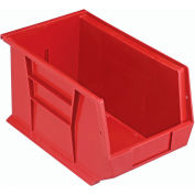 Plastic Stack & Hang Bin, 8-1/4"W x 13-5/8"D x 8"H, Red - Pkg Qty 12