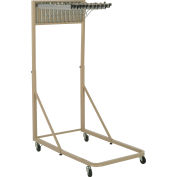 Interion® Blue Print Pivot Mobile Rack with 12 Pivot Hangers & 12 36" Hanging Clamps
