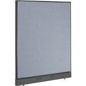 Interion® Office Partition Panel with Pass-Thru Cable, 48-1/4"W x 46"H, Blue