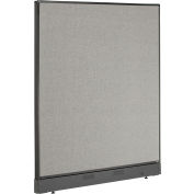 Interion® Office Partition Panel with Pass-Thru Cable, 48-1/4"W x 46"H, Gray