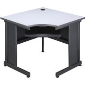 Interion® 36"W Corner Desk - Gray