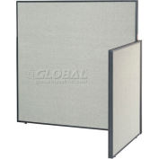 Interion® Pre-Configured Call Center Cubicle Add-On Kit, 48"W x 48"D, Gray
