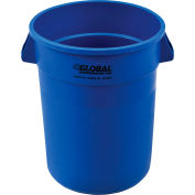 Global Industrial™ Plastic Trash Can - 32 Gallon Blue